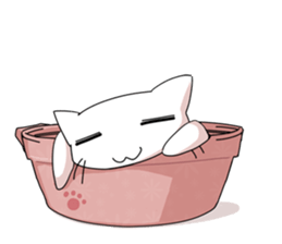 White Cat mew mew mew sticker #83821