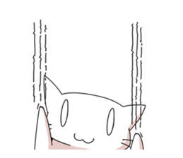 White Cat mew mew mew sticker #83823