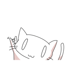 White Cat mew mew mew sticker #83824