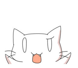 White Cat mew mew mew sticker #83826