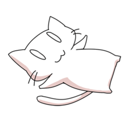 White Cat mew mew mew sticker #83827