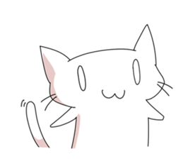 White Cat mew mew mew sticker #83833