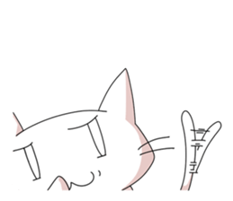 White Cat mew mew mew sticker #83834