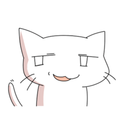 White Cat mew mew mew sticker #83835