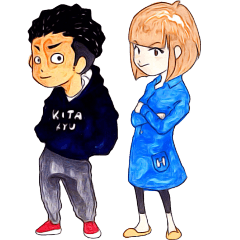 hakata girl and kitakyu boy