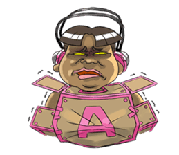 "mononofu" urya! oi! urya! oi! sticker #84168