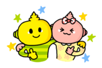 UFO man & UFO girl sticker #84670