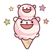 Mr. bear ice cream sticker #84837