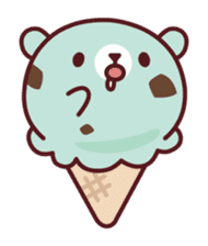 Mr. bear ice cream sticker #84838