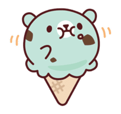 Mr. bear ice cream sticker #84839