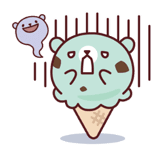 Mr. bear ice cream sticker #84841