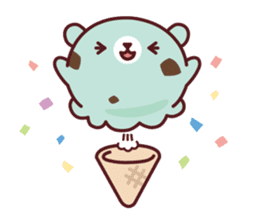 Mr. bear ice cream sticker #84842