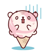 Mr. bear ice cream sticker #84850