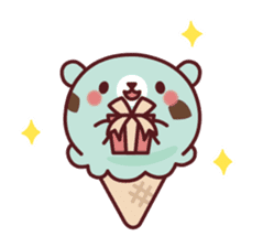 Mr. bear ice cream sticker #84851