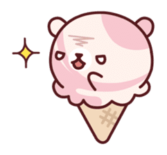 Mr. bear ice cream sticker #84852