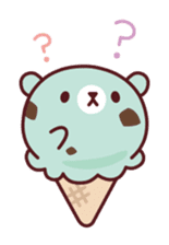 Mr. bear ice cream sticker #84855