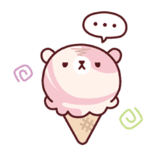 Mr. bear ice cream sticker #84857