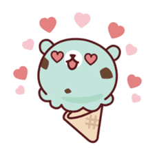 Mr. bear ice cream sticker #84859