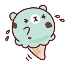 Mr. bear ice cream sticker #84865