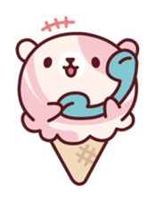 Mr. bear ice cream sticker #84869