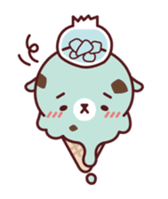 Mr. bear ice cream sticker #84870