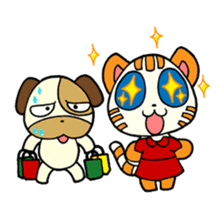 Cat and Dog dating sticker #84876