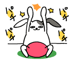 Lazy rabbit sticker #85320