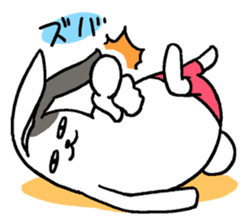Lazy rabbit sticker #85321