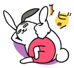 Lazy rabbit sticker #85322
