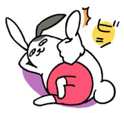 Lazy rabbit sticker #85322
