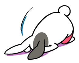 Lazy rabbit sticker #85325