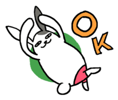 Lazy rabbit sticker #85326