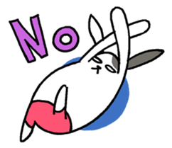 Lazy rabbit sticker #85327
