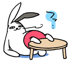 Lazy rabbit sticker #85330
