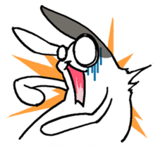 Lazy rabbit sticker #85331