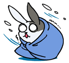 Lazy rabbit sticker #85333