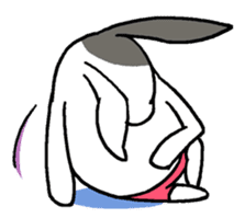 Lazy rabbit sticker #85334