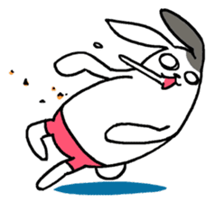 Lazy rabbit sticker #85337