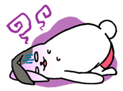 Lazy rabbit sticker #85338