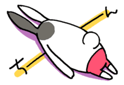 Lazy rabbit sticker #85339
