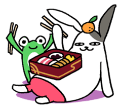 Lazy rabbit sticker #85348