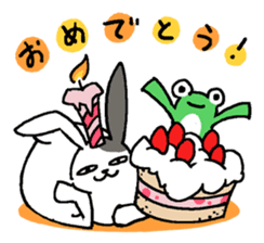 Lazy rabbit sticker #85350