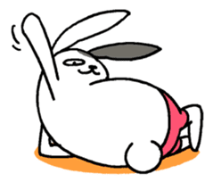 Lazy rabbit sticker #85355