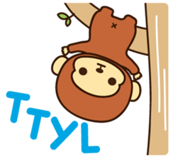 Lazy Monchey (ENG) sticker #86688