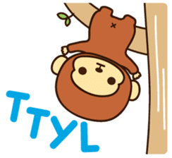 Lazy Monchey (ENG) sticker #86688