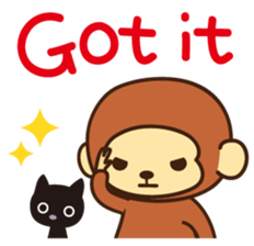 Lazy Monchey (ENG) sticker #86694