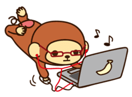 Lazy Monchey (ENG) sticker #86700