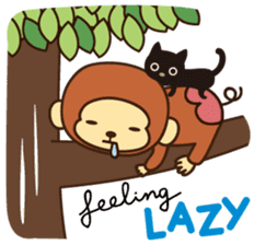 Lazy Monchey (ENG) sticker #86701