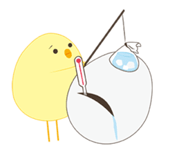 Chick and Egg-chan sticker #88033