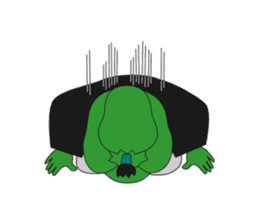 Green pepper Samurai sticker #88088